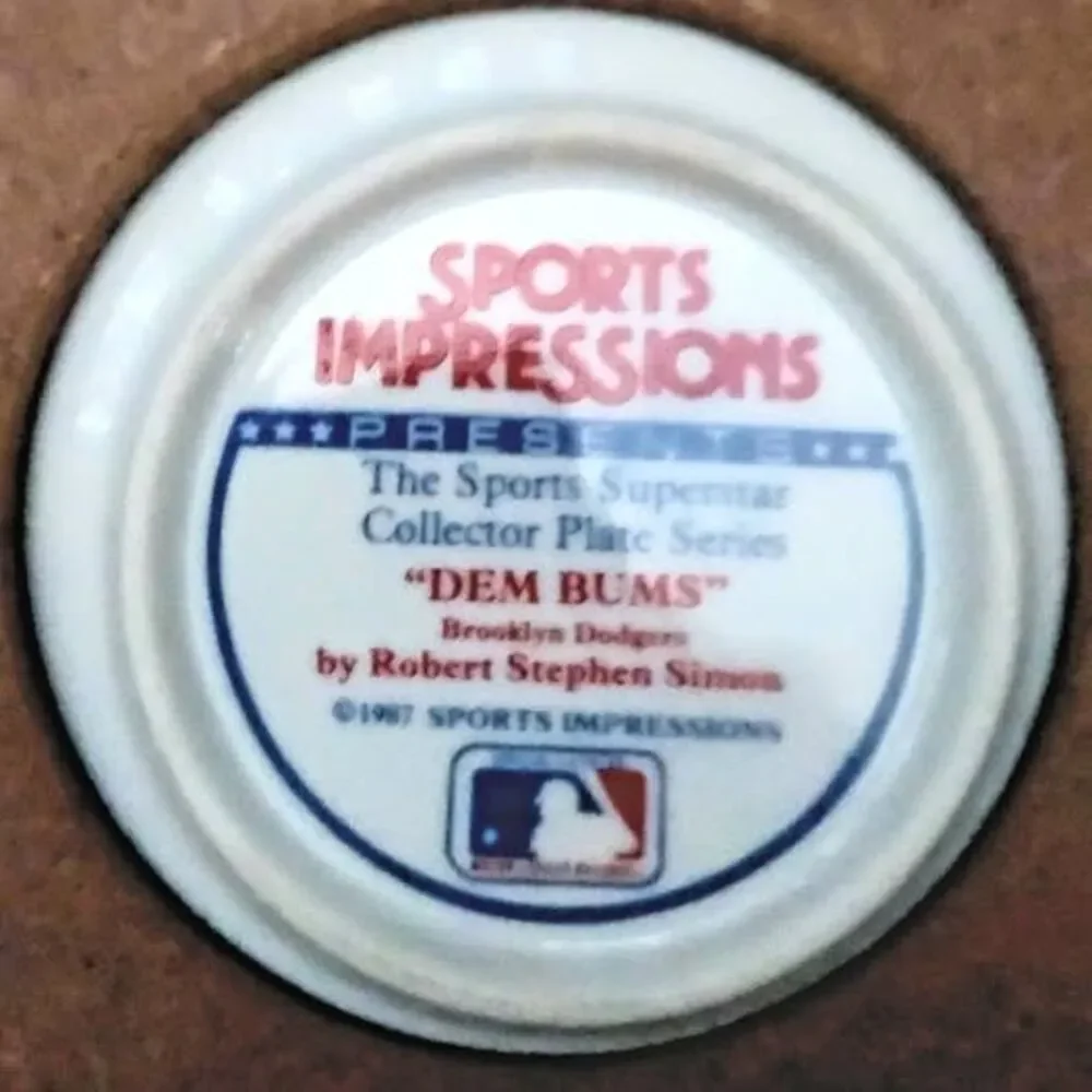 Sports Impressions 4 Mini Plate Framed Collect; Ruth, Gehrig; Wagner & Dem Bums
